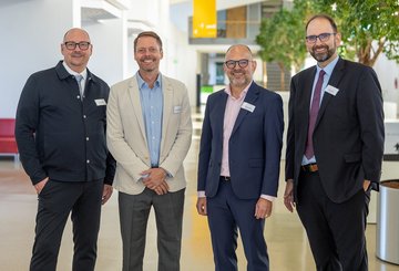 Stefan Weitzel, Prof. Stefan Tews, Heinz-Werner Meurer und Fabian Schütz